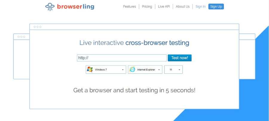 Browserling Homepage