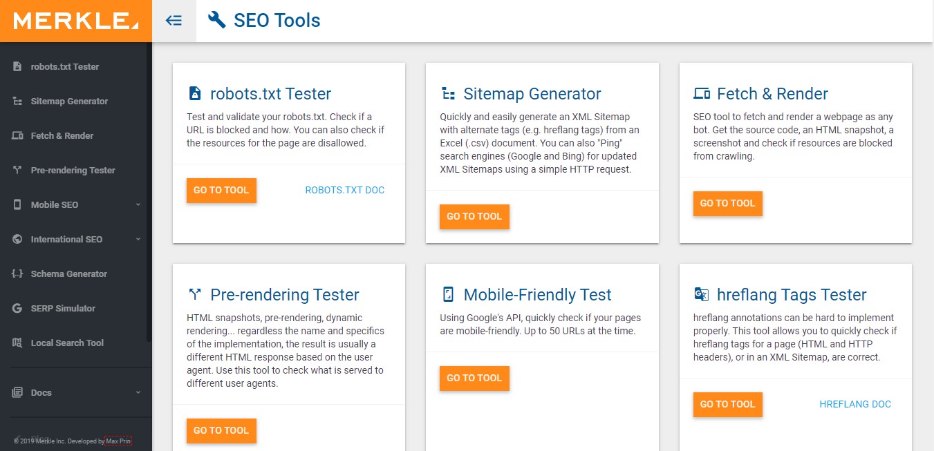 Merkle SEO Tool