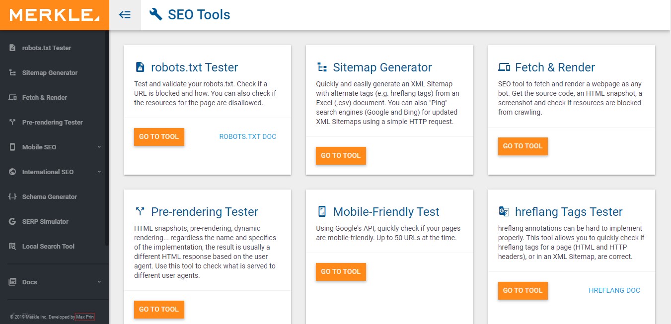 Merkle SEO Tool