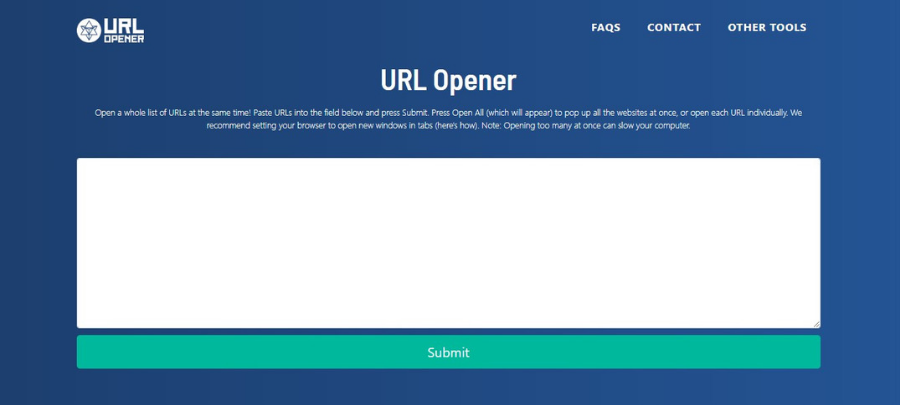 URL Opener Screenshot