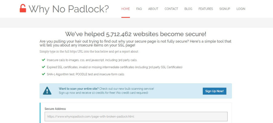WhyNoPadlock Homepage