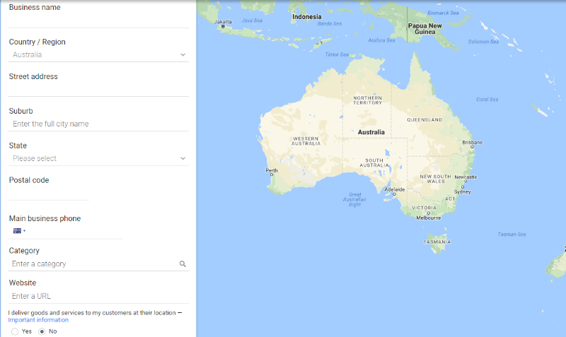 creating a new google my business listing