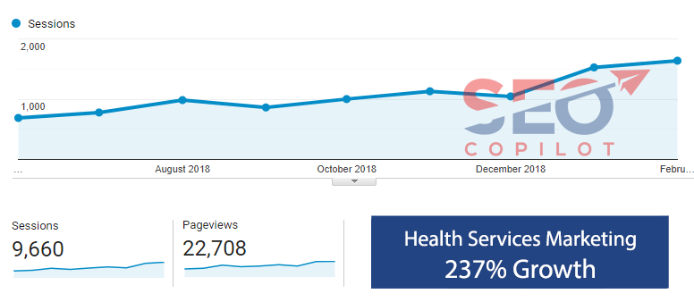 health services marketing seo package results